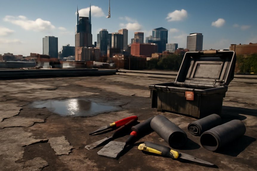 flat roof repair signs